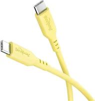 Goobay USB-C Kabel USB 2.0 PD 60W gelb Silikon 480Mbit/s - Kabel - Digital/Daten