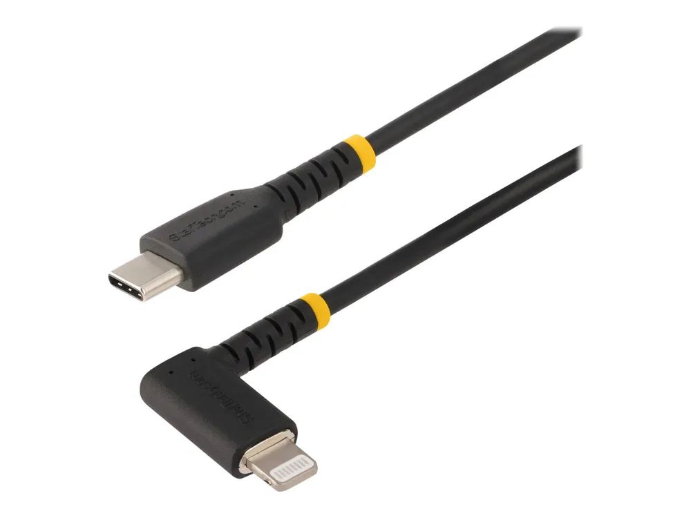 StarTech.com 1 m USB-C auf Lightning Kabel mit Winkelstecker, Ladekabel