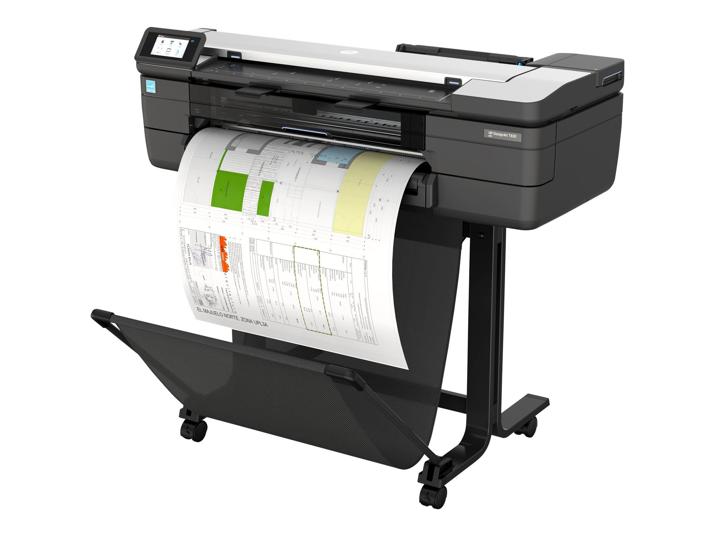 HP DesignJet T830 - 610 mm (24") Multifunktionsdrucker - Farbe - Tintenstrahl - 610 x 2770 mm (Original)