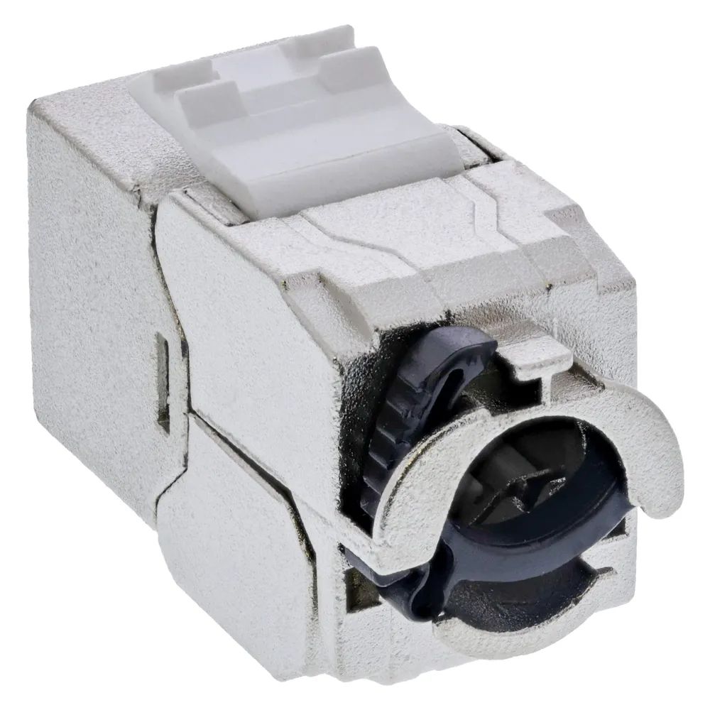 InLine Keystone RJ45 Buchse Slim - SNAP-In - Cat.8.1 - integrierter Kabelbinder