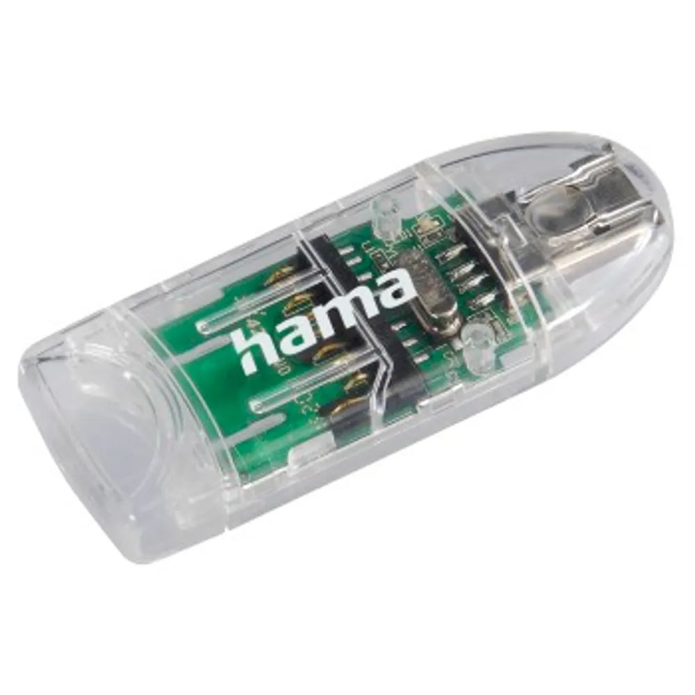 Hama USB-2.0-Kartenleser "8in1", SD/microSD, Transparent