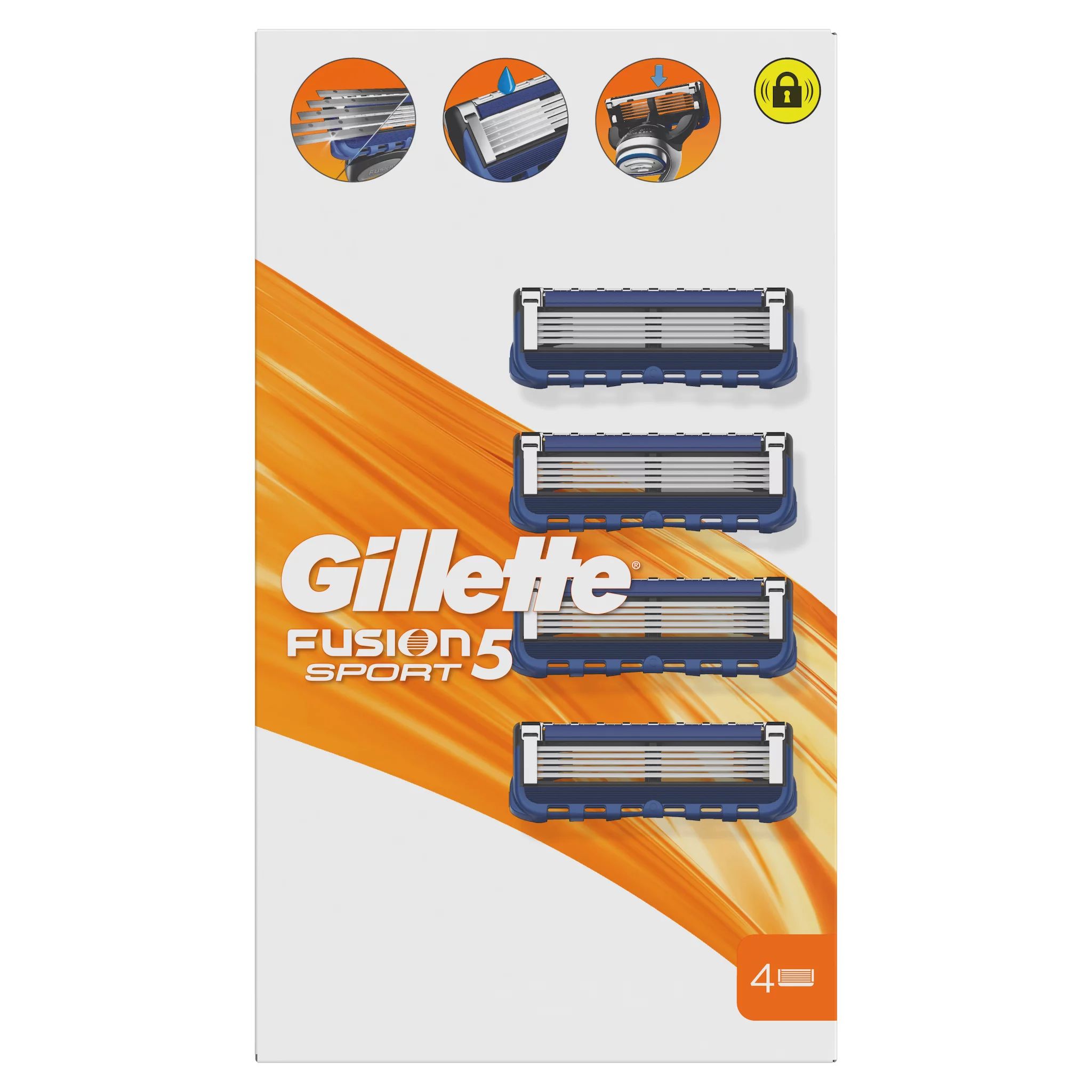 Gillette Fusion 5 Sport Rasierer Rasierklingen 4 Stück