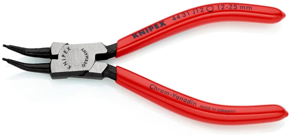 KNIPEX Sicherungsringzange für Innenringe in Bohrungen 45° gewinkelt mit Kunststoff überzogen schwarz atramentiert 140 mm