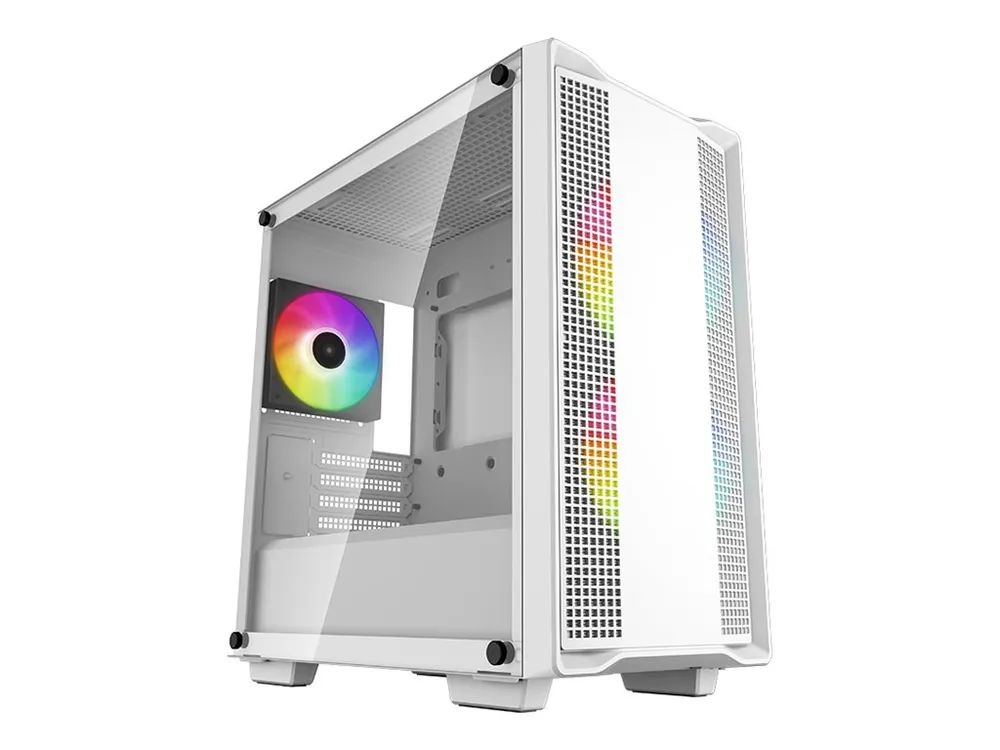 Deepcool CC360 WH ARGB - FT - Mini-ITX - Seitenteil mit Fenster (gehärtetes Glas)