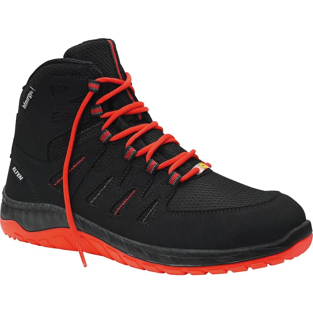 ELTEN Sicherheitsstiefel Maddox black red Mid ESD S3 SRC 42