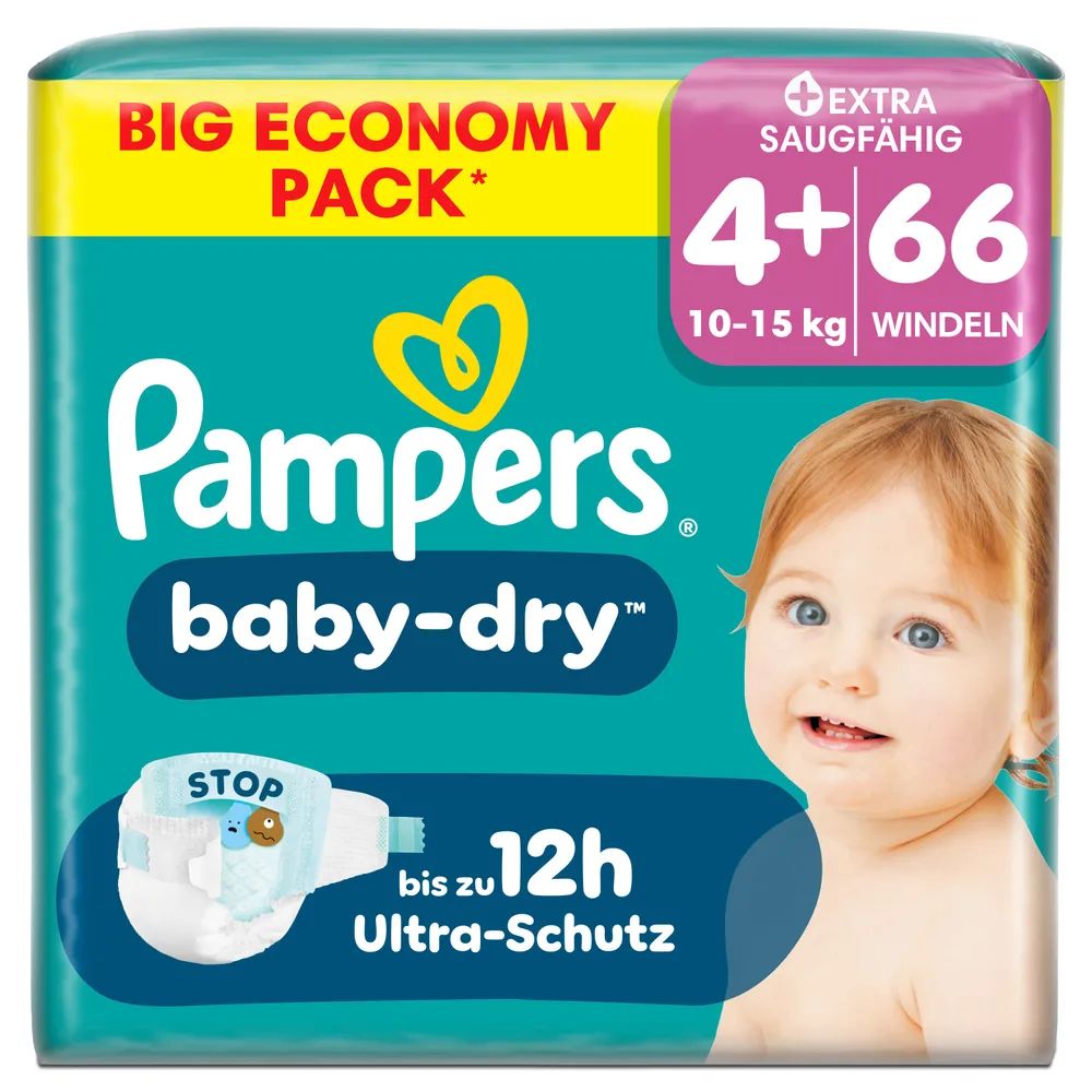 Pampers Baby Dry Gr.4+ Maxi Plus 10-15kg Big 