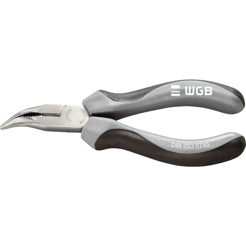 WGB Langschnabelzange gebogen 2K-Griff Länge 200 mm