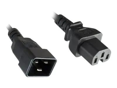 MicroConnect PE152018 - 1,8 m - Male connector / Female connector - C20-Koppler - C15-Koppler - H05V2V2-F - Schwarz