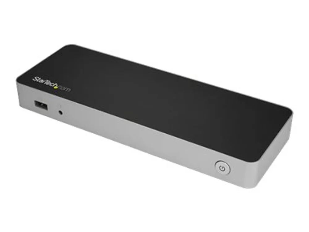 StarTech.com USB C Dock, Dual Monitor HDMI & DisplayPort 4K 30Hz, USB Type-C Laptop Docking Station 60W Power Delivery (PD)