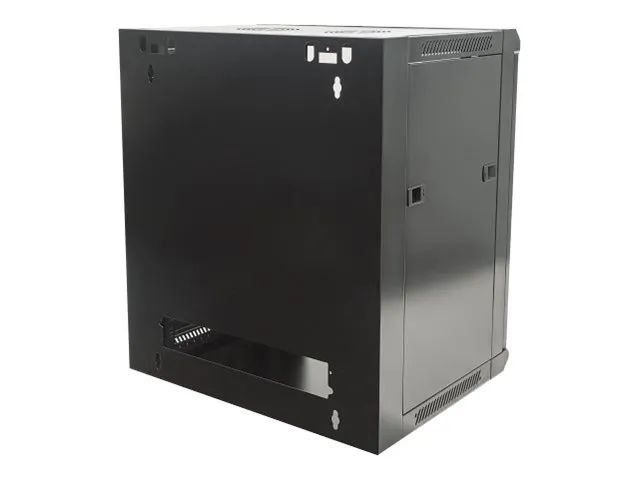 Intellinet Network Cabinet, Wall Mount (Standard), 9U, Usable Depth 260mm/Width 510mm, Black, Flatpack, Max 60kg, 19", Metal & Glass Door, Back Panel, Removeable Sides,Suitable also for use on desk or floor,19",Parts for wall install (eg screws/rawl 