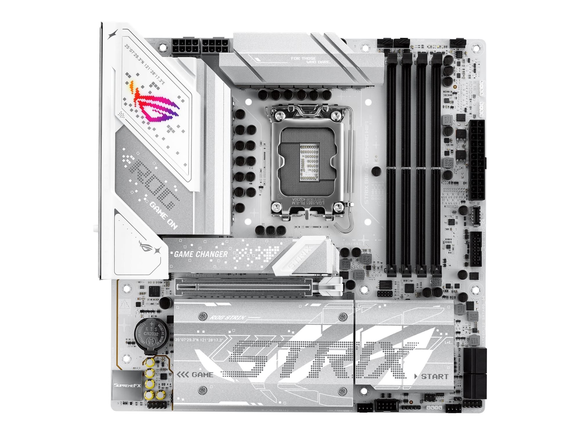 ASUS ROG STRIX B860-G GAMING WIFI - Motherboard - micro ATX - LGA1851-Sockel - B860 Chipsatz - USB4, USB 3.2 Gen 2, USB-C 3.2 Gen 2x2, USB 3.2 Gen 1 - Wi-Fi 7, 2.5 Gigabit LAN, Bluetooth - Onboard-Grafik (CPU erforderlich)