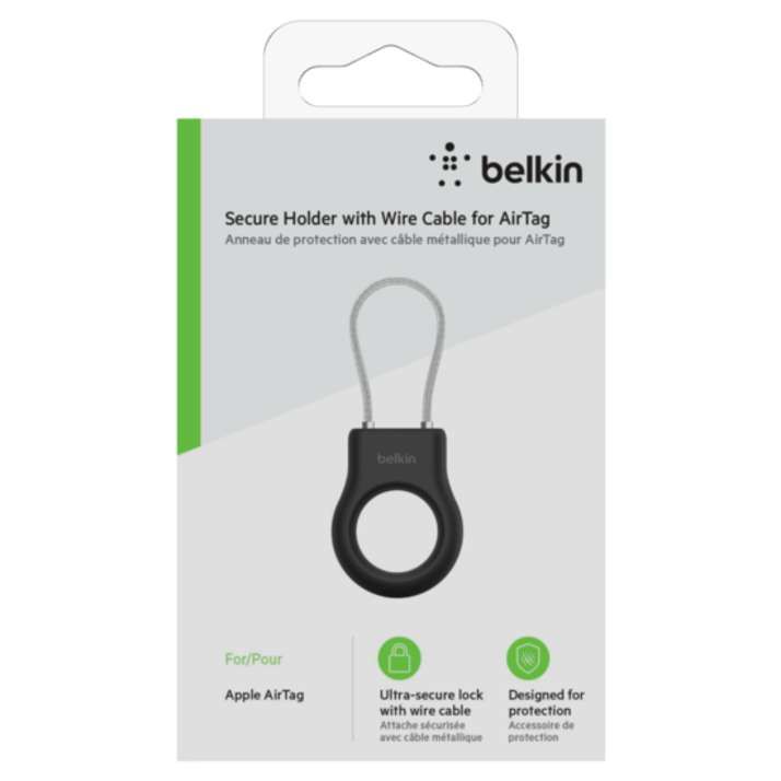 Belkin Tasche für Airtag - Schwarz - für Apple