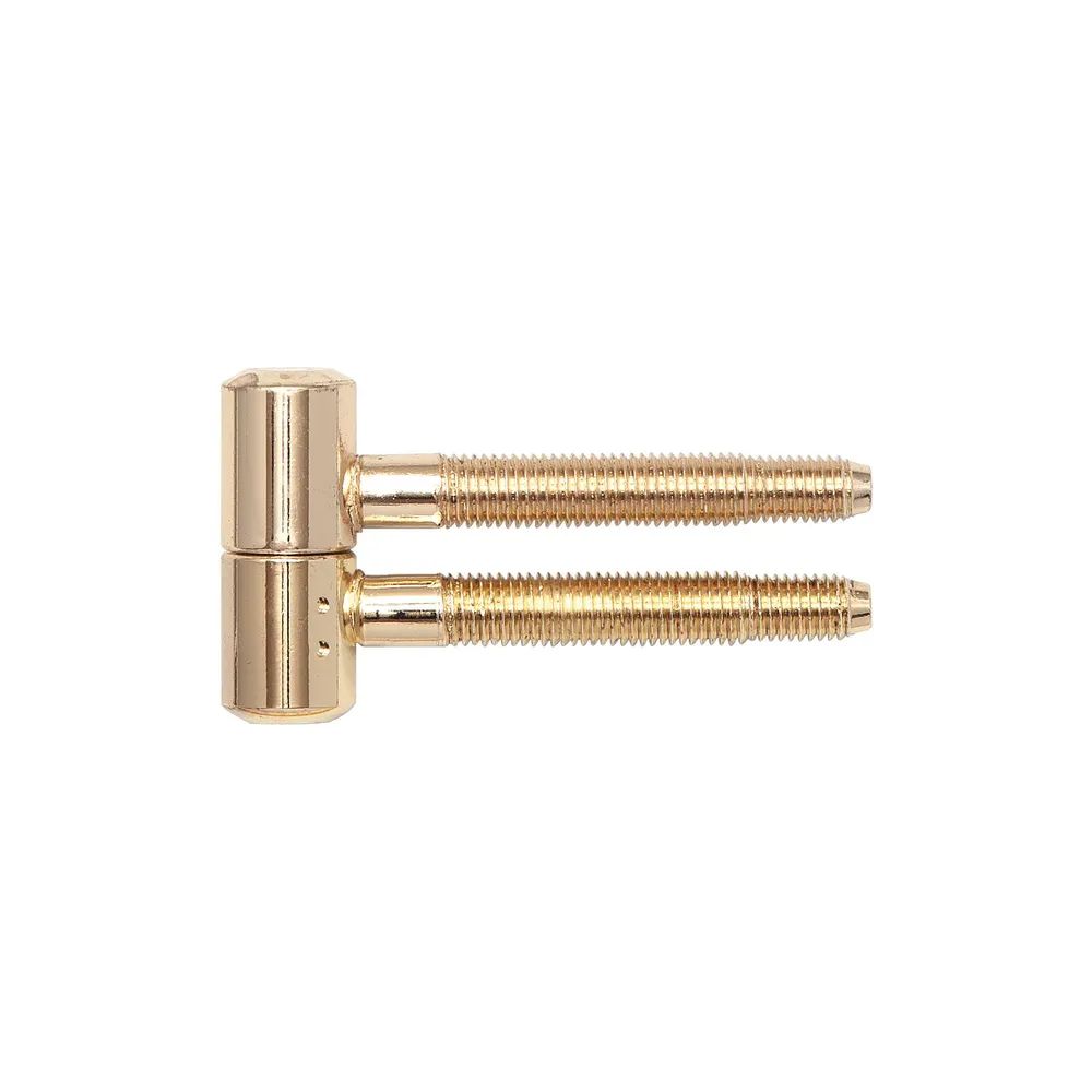 SOLIDO Einbohrband 2-tlg. mit Zylinderkopf, Holz, 16 mm,Stahl glanzvermessingt