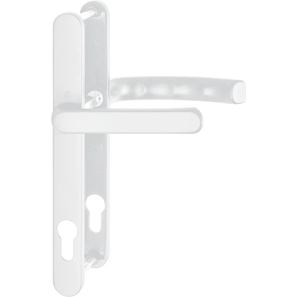 Hoppe Drückergarnitur LIÈGE - Schmalschild 24 mm, Griff flach,67 - 72,weiß