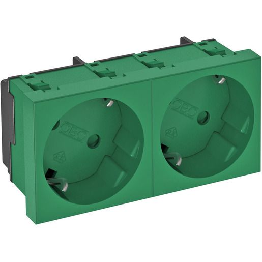 OBO STECKD.33°, 2-FACH 250V,10/16A / OBO STD-D3S MZGN2 6120107