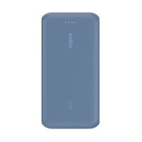 Belkin BoostCharge - Powerbank - mit integriertem Kabel - 20000 mAh - 30 Watt - PD - 3 Ausgabeanschlussstellen (2 x USB-C, USB)