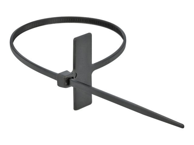 Delock Cable Tie with Label Tap - Kabelbinder - 10 cm - Schwarz (Packung mit 10)