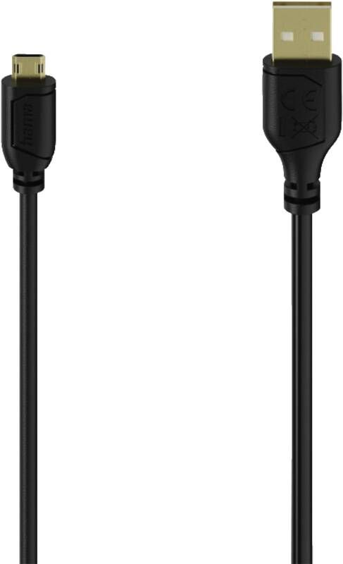 Hama 74264 Micro-USB-Kabel, Flexibel, 0,75m