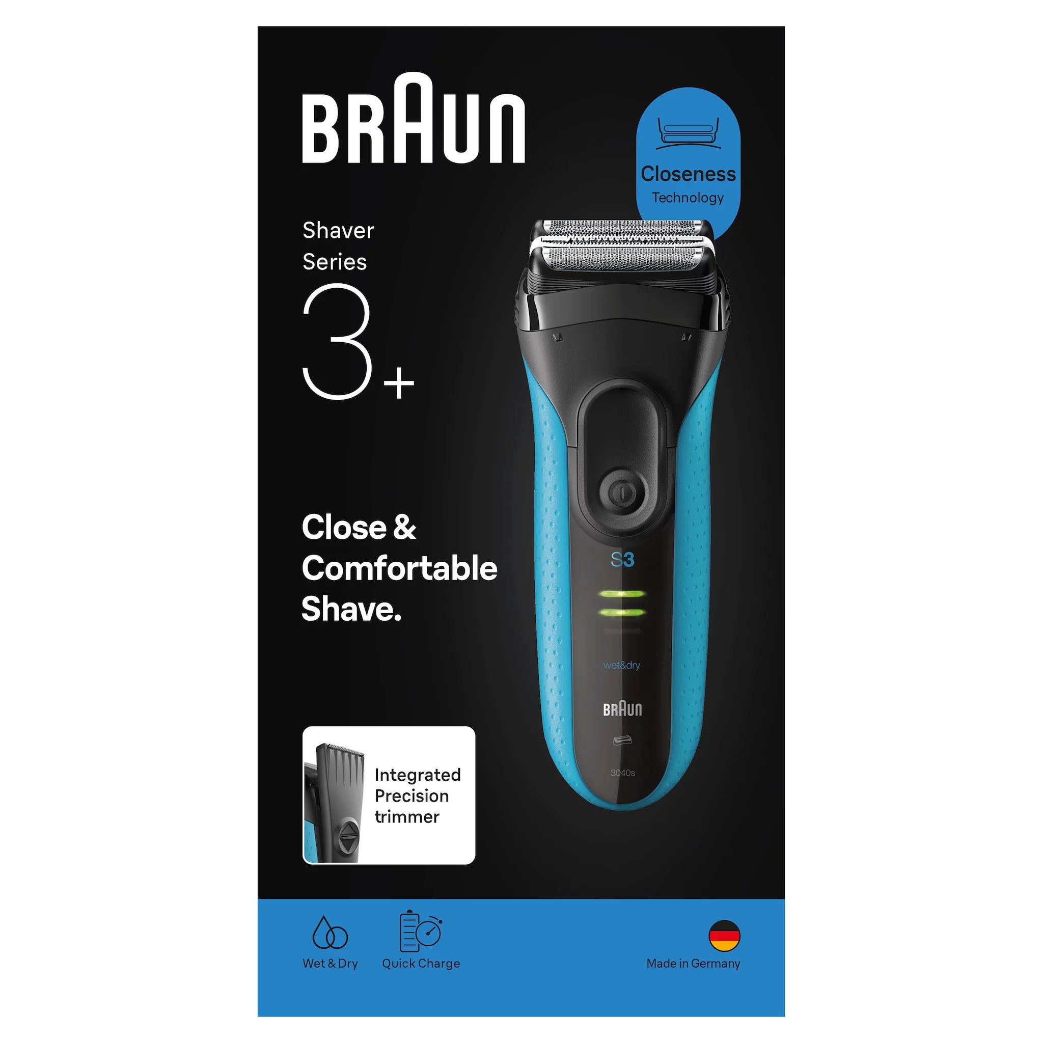 Braun Series 3 3040 Black/Blue