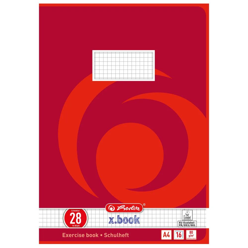 herlitz Schulheft, A4, Lineatur 28, 16 Blatt