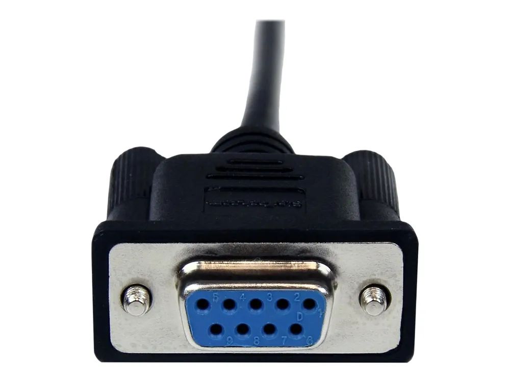 StarTech.com 1m Seriell DB9 RS-232 Nullmodemkabel - Schwarz - Stecker/Buchse - 9 Pin Null Modem Kabel - Nullmodemkabel - DB-9 (W)