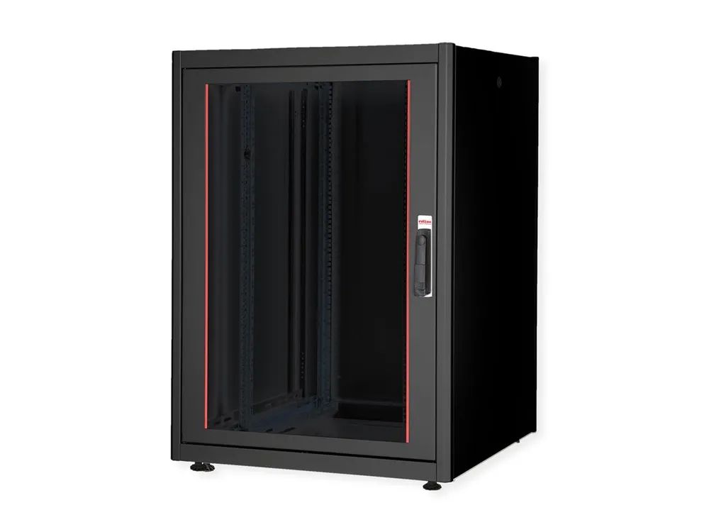 ROLINE Basic - Schrank Netzwerkschrank - Glas Tür, 800 x 800 (B x T)