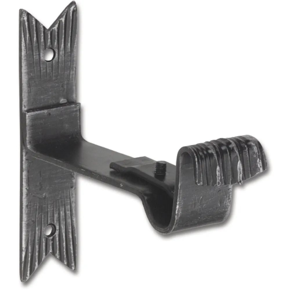 Schösswender S.Werke Metall-u.Schmiedekunst GesmbH Wandhalter Vorhangstange Rustikal einläufig Schmiedeeisen schwarz