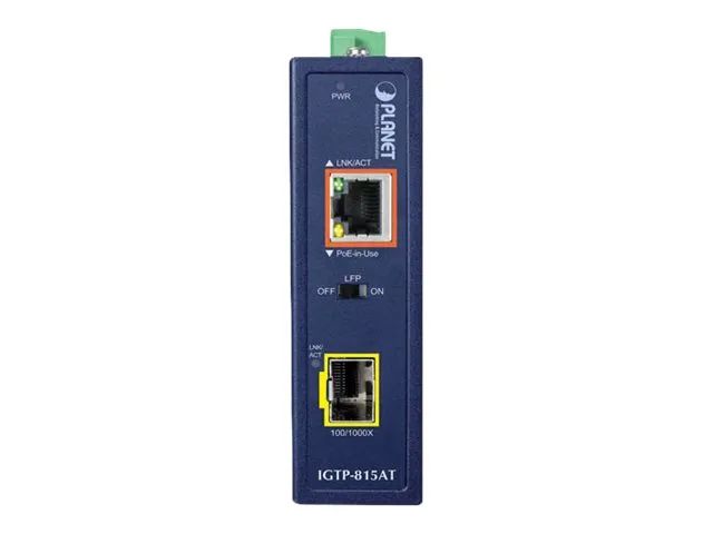 Planet IGTP-815AT - Medienkonverter - 1GbE - 10Base-T, 100Base-TX, 1000Base-T, 1000Base-X, 100Base-X - SFP (mini-GBIC)