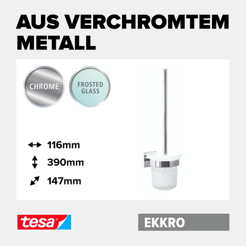 tesa® EKKRO WC-Bürstengarnitur, verchromt