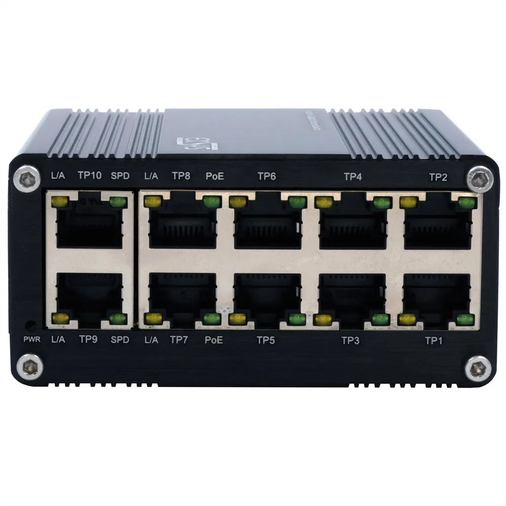 Exsys Switch Industrie Ethernet 8x10/100/1000Tx 2x48VDC-57VDC - Switch - 1 Gbps