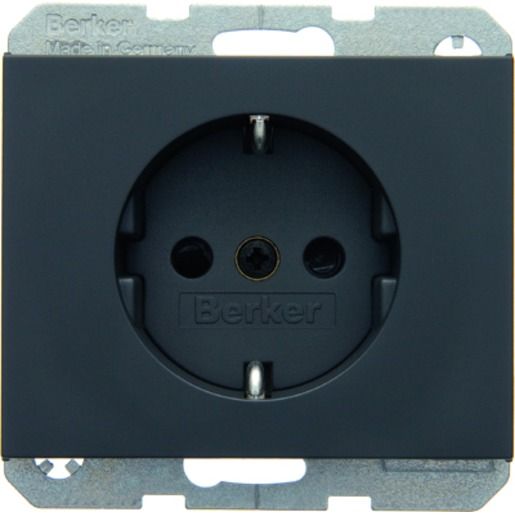 Berker SCHUKO-STECKD.K.1 M.BERÜHRUNG. / BERKER 47357006 ANTHR.MATT 47357006
