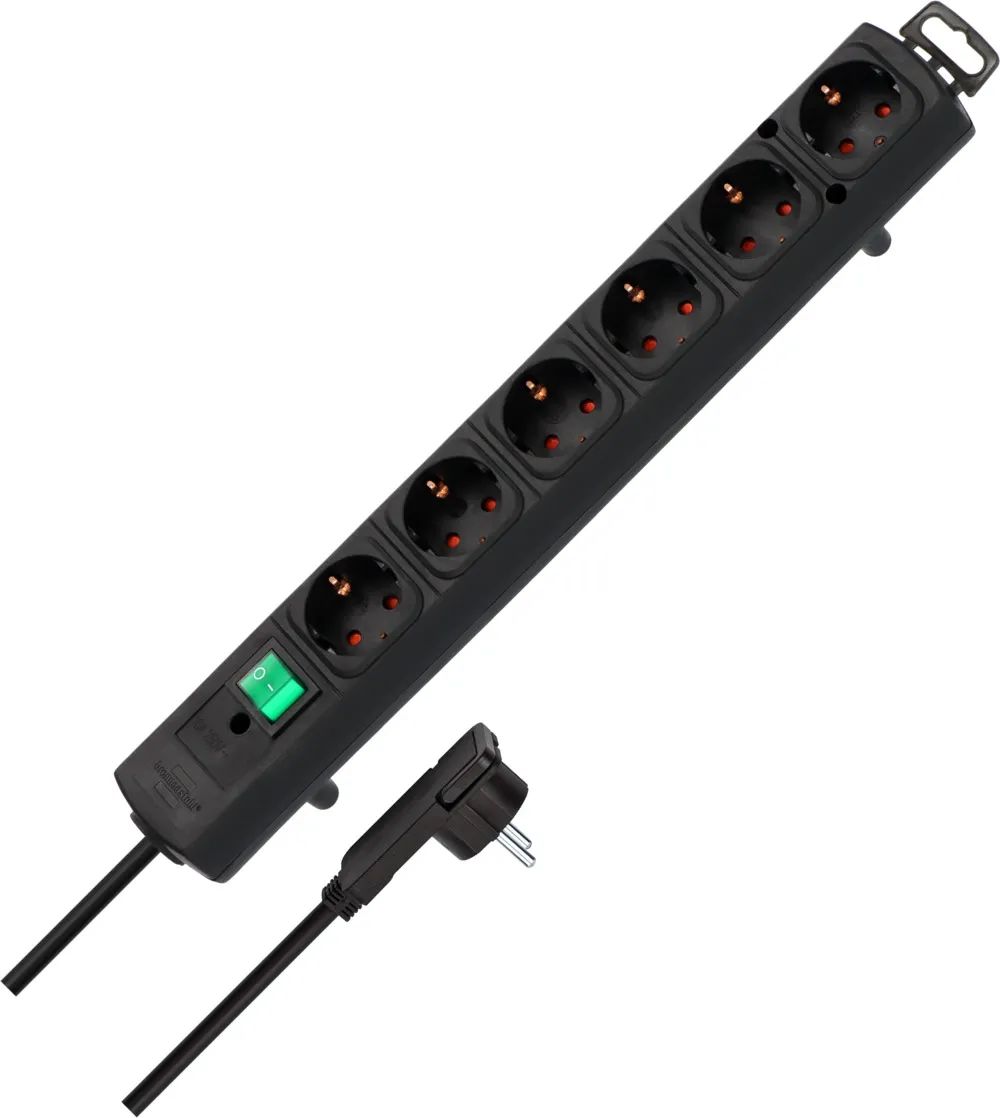 Brennenstuhl Std-Leiste 6-F.Comfort-Line, schwarz