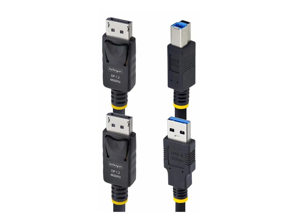 StarTech.com 10ft (3m) DisplayPort and USB 5Gbps KVM Cable - Tastatur- / Video- / Maus- (KVM-)