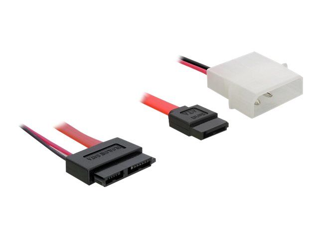 Delock SATA Slimline ALL-in-One cable - SATA-Kabel - Slimline SATA, 4-Pin interner Netzstecker (5 V)