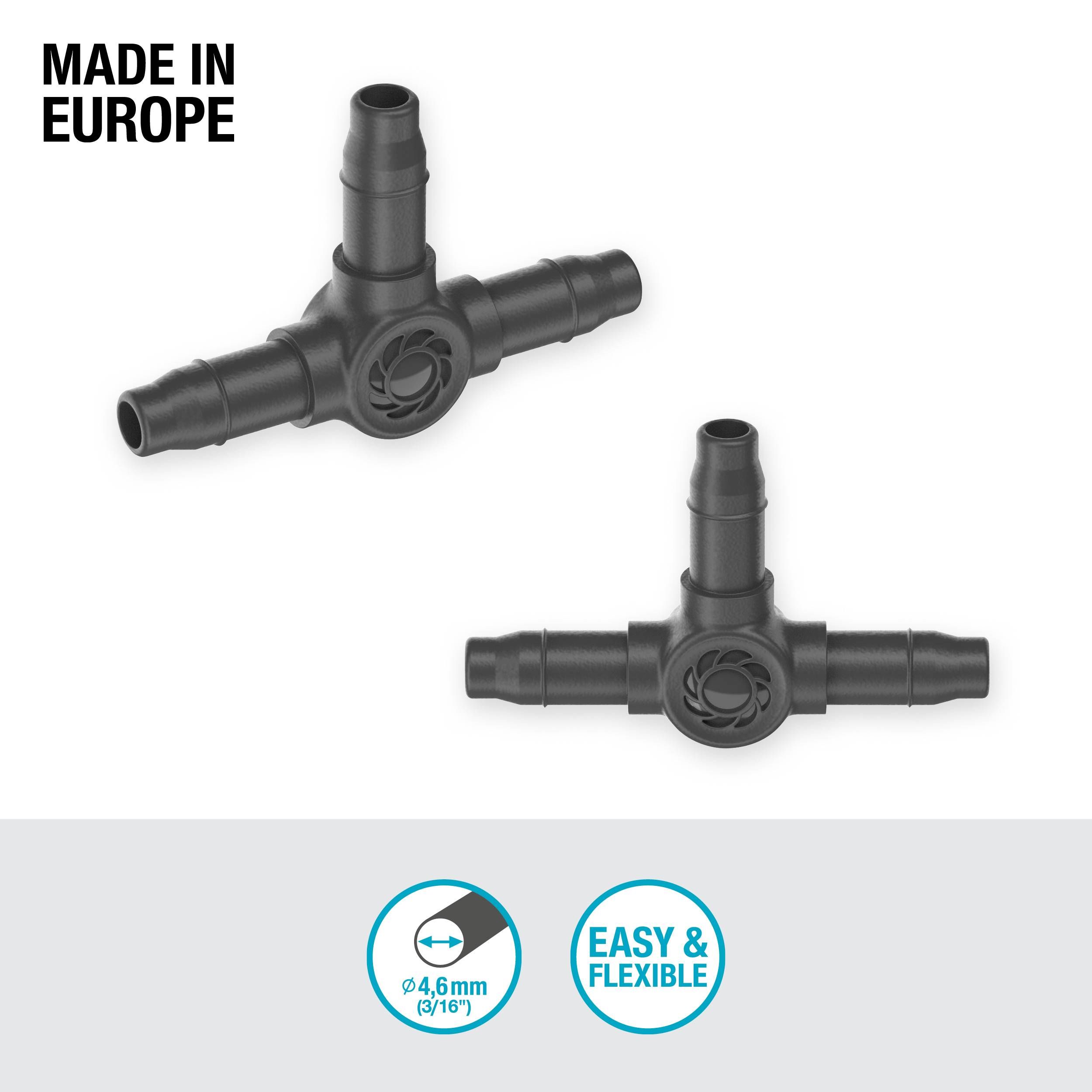 Gardena Micro-Drip-System T-Stück 4,6 mm (3/16") - Inhalt: 10 Stück
