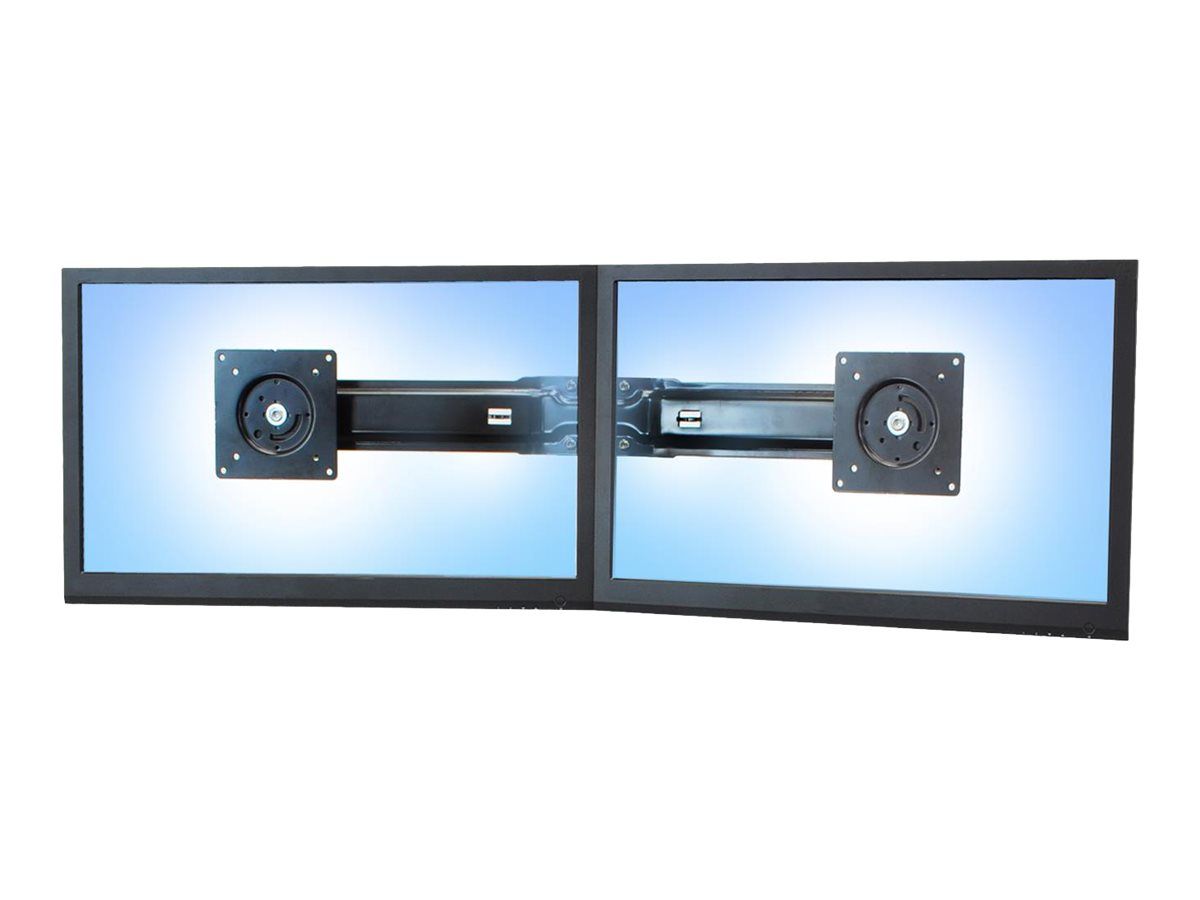 Ergotron Befestigungskit (Griff, Halterung für zwei Monitore) - für 2 LCD-Displays - Schwarz - Bildschirmgröße: 43.2-61 cm (17"-24")