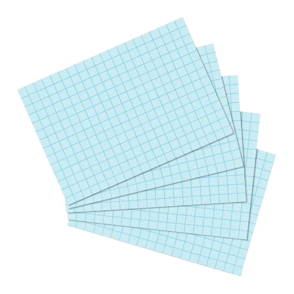 herlitz Karteikarte, A6, kariert, blau, 100er Packung