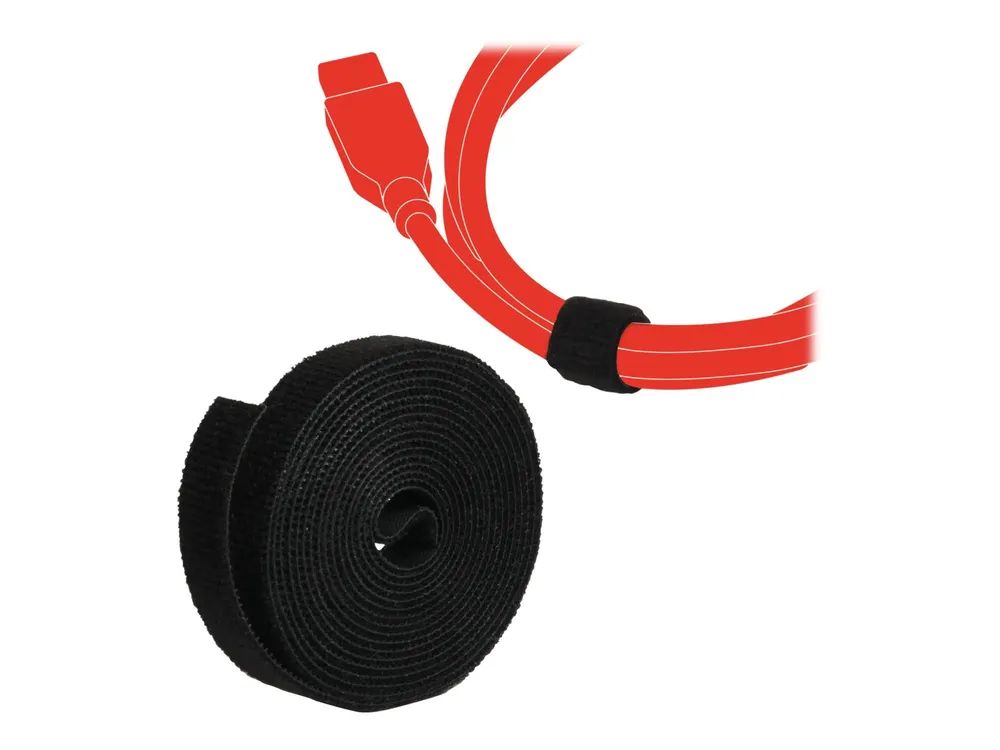 Label-the-cable LTC ROLL STRAP - Klettverschlussstreifen - Schwarz