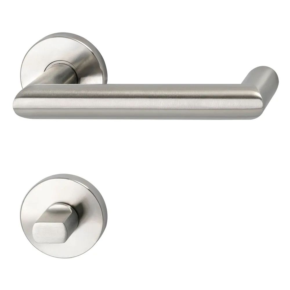 SOLIDO Drückergarnitur SYLT - auf Rosette WC, 38 - 45, Edelstahl matt
