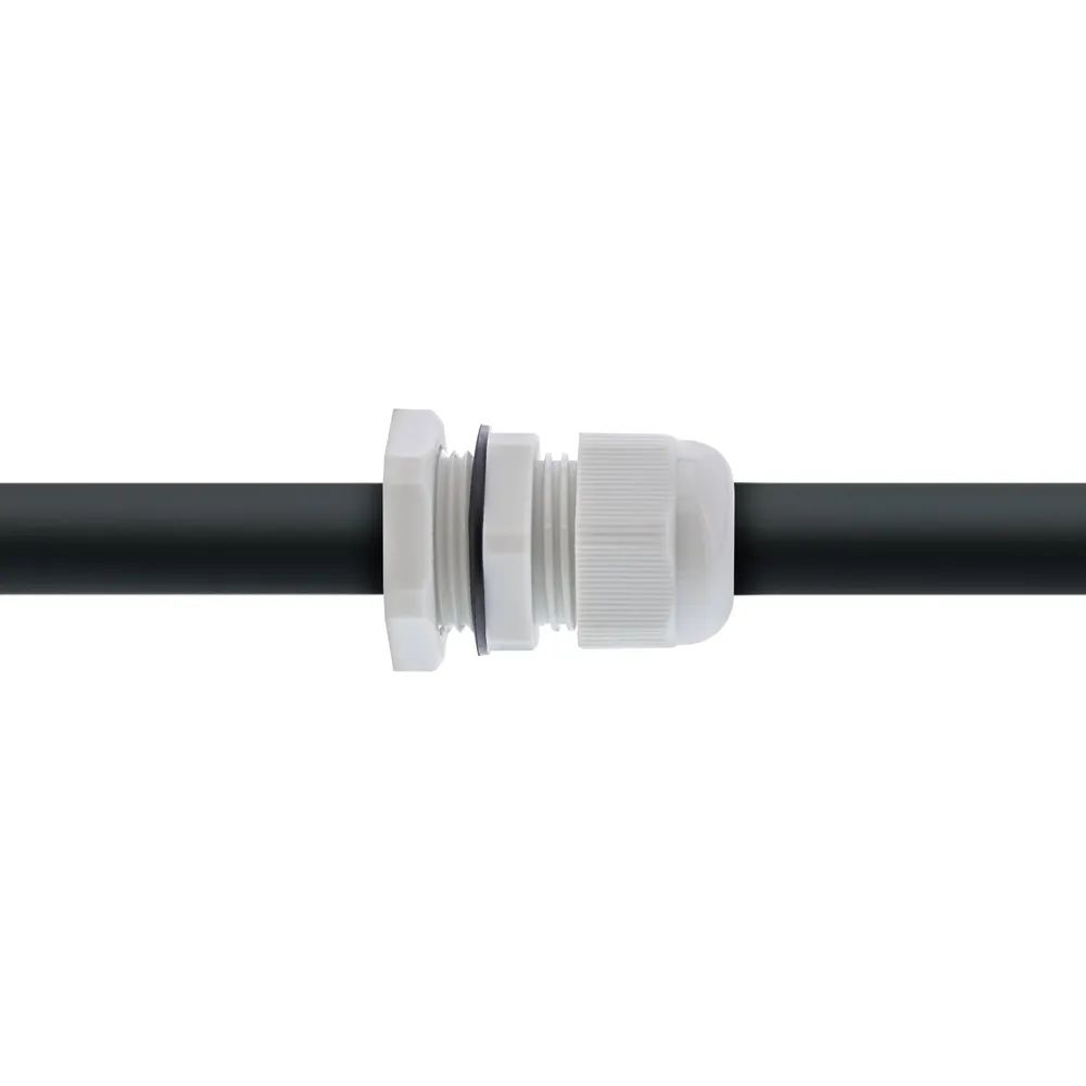 InLine Kabeldurchführung PG 7 Nylon IP68 3,5-6mm - grau - 10 Stück