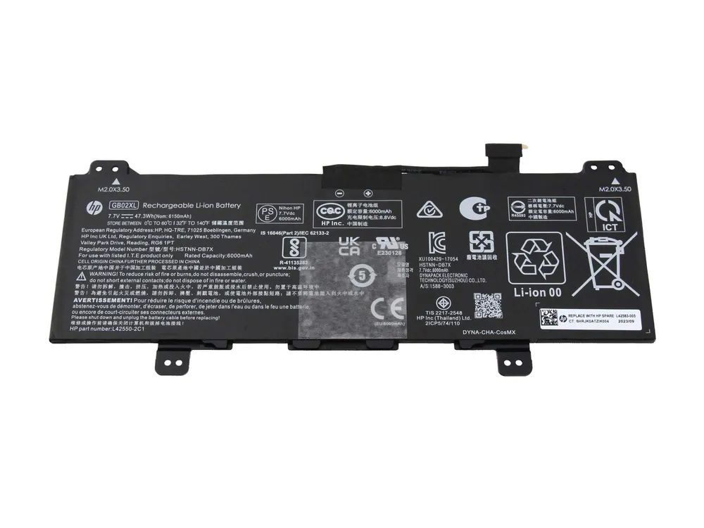 HP 47.3Wh lithium-ion battery for HP Chromebook - Ladegerät - Lithium-Ionen (Li-Ion)