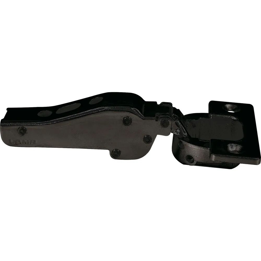 LAMP® Schwerlast Möbel Scharnier 95°, Mittelanschlag, mit Feder, schwarz