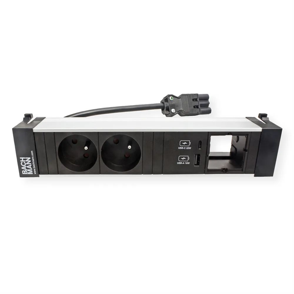 BACHMANN POWER FRAME M 2xUTE 1xCM 1xUSB A/C 22W 0,2m GST18