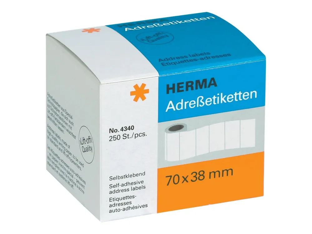HERMA Selbstklebend - 70 x 38 mm 250 Etikett(en) (1 Rolle(n)