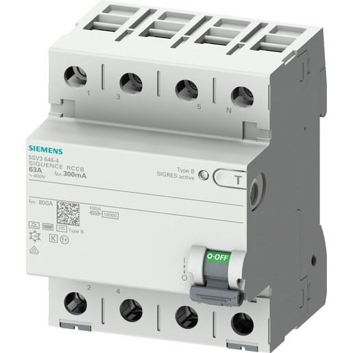 Siemens FI TYP B KURZZEIT 4P 40A/30MA / SIEMEN 5SV3344-4
