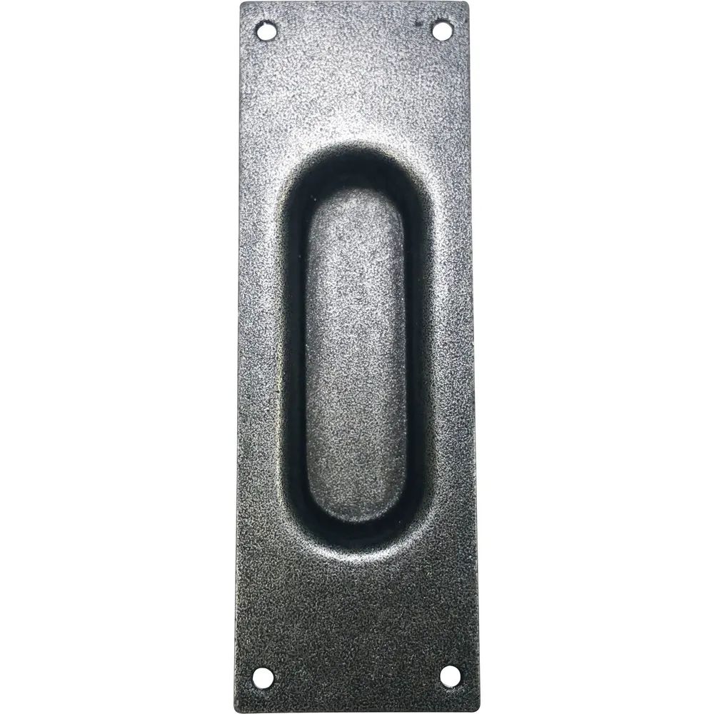 Halcö Schiebetürmuschel 40x120mm gerade, verzinkt schwarz hell passiviert