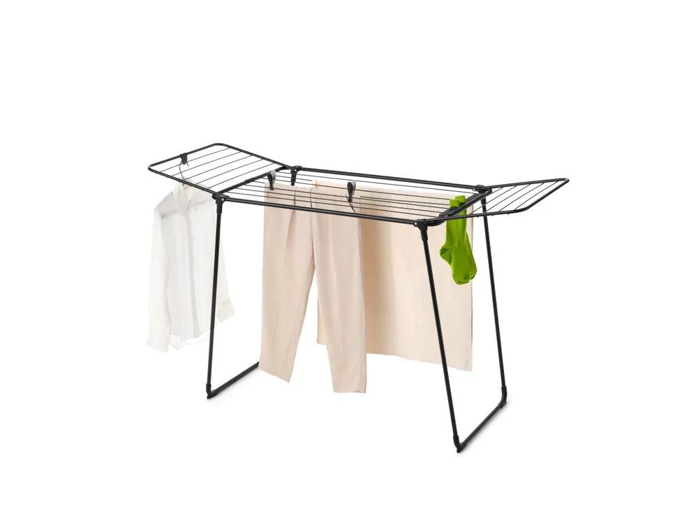 Brabantia HangOn Wäsche- und Kleiderständer, 18 m - Matt Black