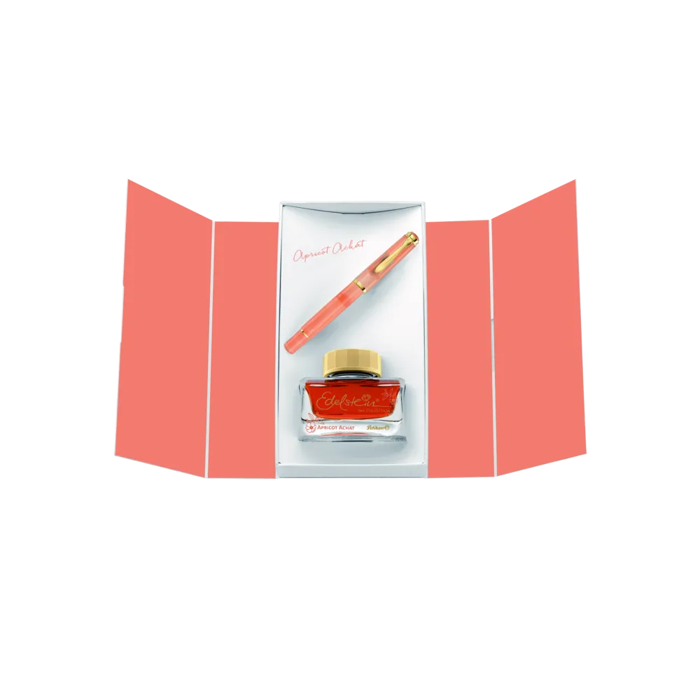 Pelikan Special Edition Geschenkset Classic M200 Apricot Achat F G30 inkl. Tinte