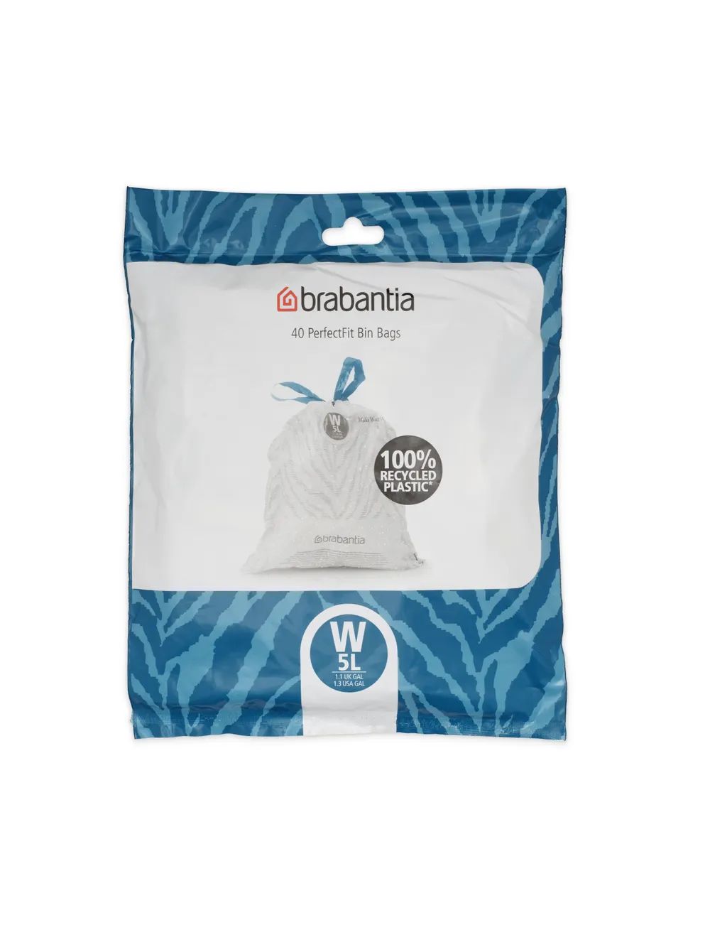 Brabantia PerfectFit Müllbeutel W, 5L, 40/Rolle - White