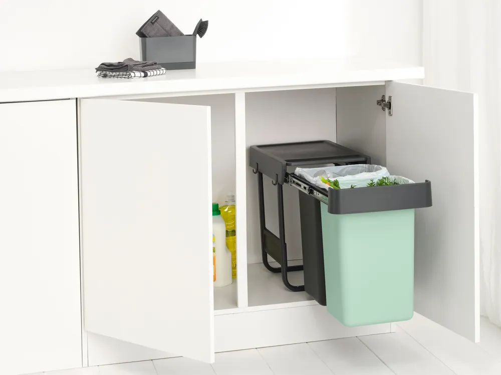 Brabantia Sort&Go Einbaumülleimer, 2 x 15l - Dark Grey